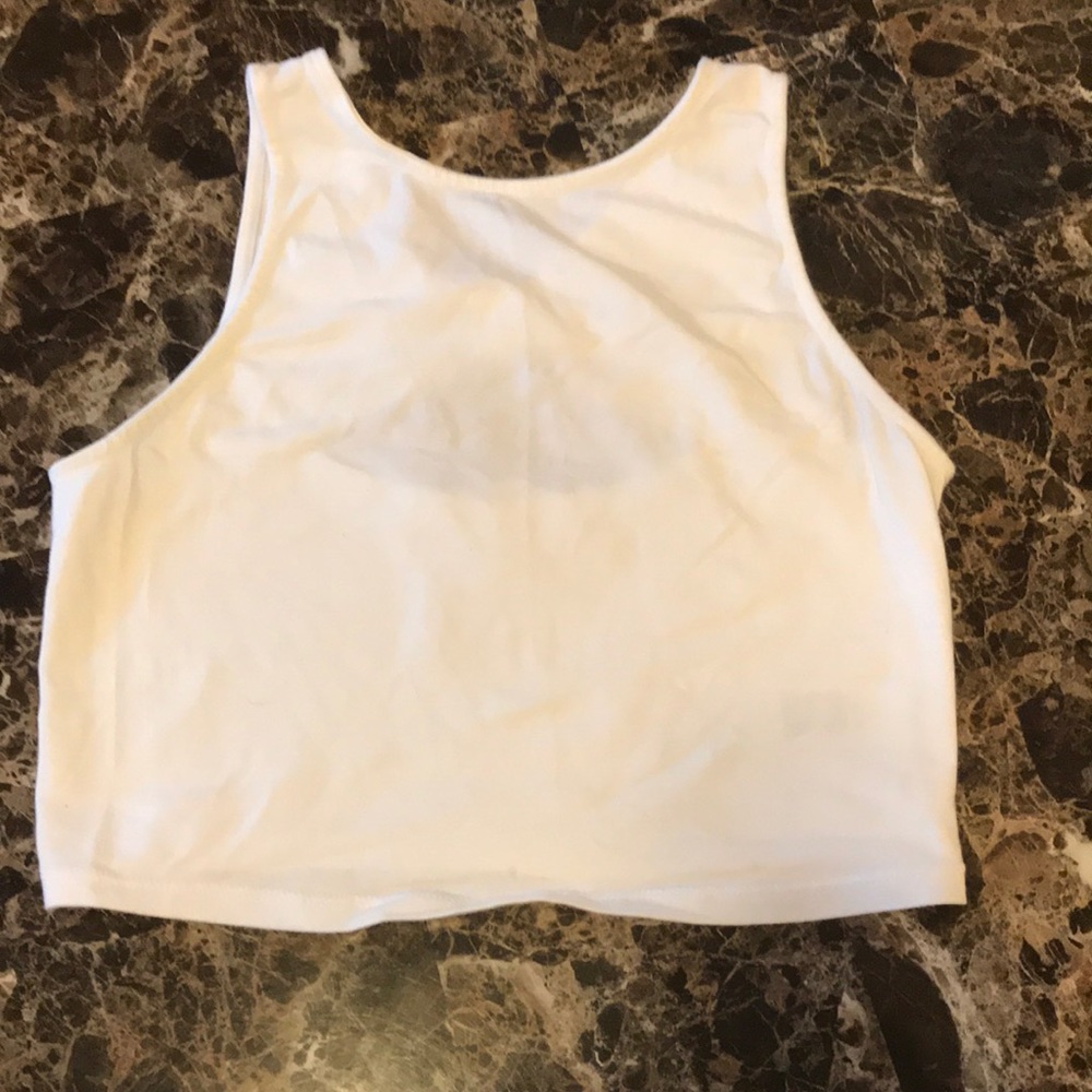 White crop top